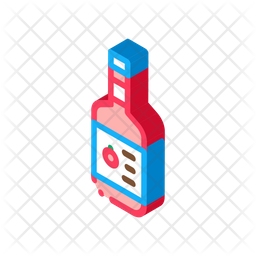 Free Sauce Isometric Icon - Available in SVG, PNG, EPS, AI & Icon fonts