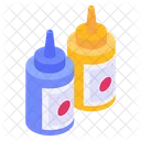 Ketchup Bottles Sauces Sauce Containers Icon