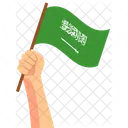 Saudi Arabia Hand Holding Nation Symbol Icon