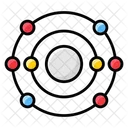 Sauerstoffatom Wissenschaftssymbol Atommodell Symbol