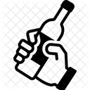 Saufen Halten Saufen Fangen Greifen Verschluss Flasche Symbol