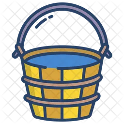 Sauna Wooden Pail  Icon