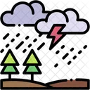 Saurer Regen Umweltverschmutzung Wetter Symbol