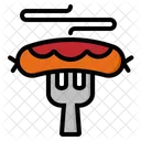Sausage Food Fork Icon