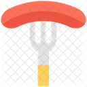 Sausage Barbecue Fork Icon
