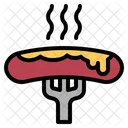 Sausage Hotdog Wiener Food Fork Icon