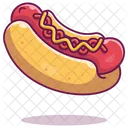 Sausage Hotdog Junk Food Icon