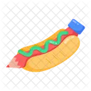 Sausage Bun Hot Dog Fast Food Icon