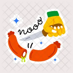 Sausage Cutting  Icon