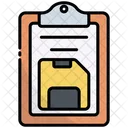 Clipboard Save Document Icon