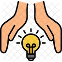 Save Hand Bulb Icon