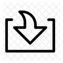 Save Down Left  Icon
