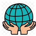 Earth Hands Save Icon