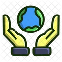 Save World Hand Icon