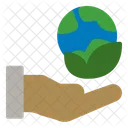 Eco Earth Hand Icon