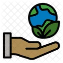 Eco Earth Hand Icon