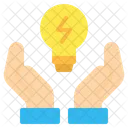 Lightbulb Bulb Hand Icon