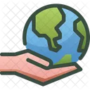 Hand Hold Globe Globe Earth Icon