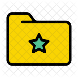 Save Folder Icon - Download in Colored Outline Style