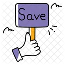 Save Placard Save Placard Icon