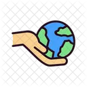 Save The Planet Planet Care Globe Icon