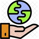 Save The Planet Go Green Hand Icon