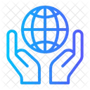 Save The World Planet Hands Icon