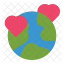 Save The World Earth Day Love Icon
