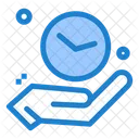 Save Time Hold Time Clock Icon
