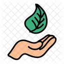 Leaf Hand Save Icon