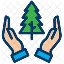 Hand Plant Tree Farming And Gardening Sprout Icon
