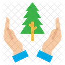 Hand Plant Tree Farming And Gardening Sprout Icon