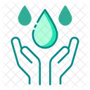 Save Water Save Hand Icon
