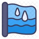 Water Drop Flag Water Flag Icon