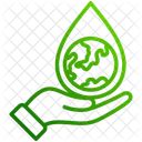 Save Water Hand Rain Icon
