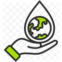 Save Water Hand Rain Icon