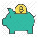 Saving Bitcoin Piggy Icon