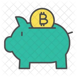 Saving bitcoin  Icon