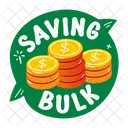 Saving Bulk  Icon