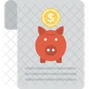 Saving Document Banking Icon