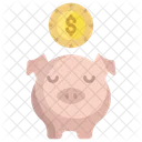 Saving Money Piggy Bank Donation Icon