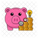 Saving Money Piggy Bank Money Icon