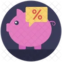Savings Ratio Piggy Icon