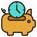 Save Time Piggybank Icon