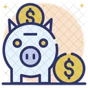 Financial Investment Piggy Bank Save Money Icon