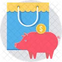 Piggy Bank Bag Shopping Icon
