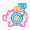 貯蓄、目標、予算 アイコン