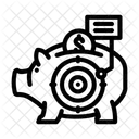 貯蓄、目標、予算 アイコン