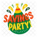 Savings Party Celebration Promotional Icon