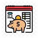 貯蓄、計画、予算 アイコン
